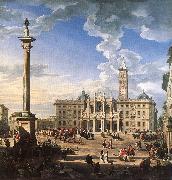 PANNINI, Giovanni Paolo The Piazza and Church of Santa Maria Maggiore ch Spain oil painting artist